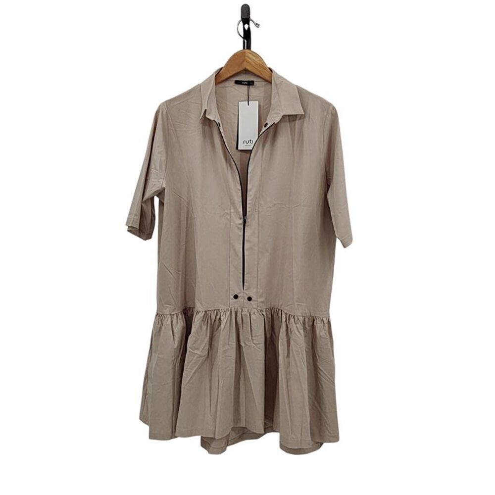 Ruti Women The Work Shirt Poplin Dress Sandpiper L